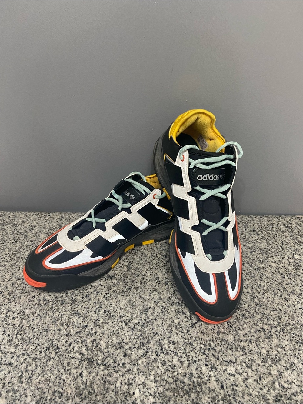 ADIDAS ORIGINALS Niteball Black White Yellow Sneakers GZ2800 Mens 9 Streetwear